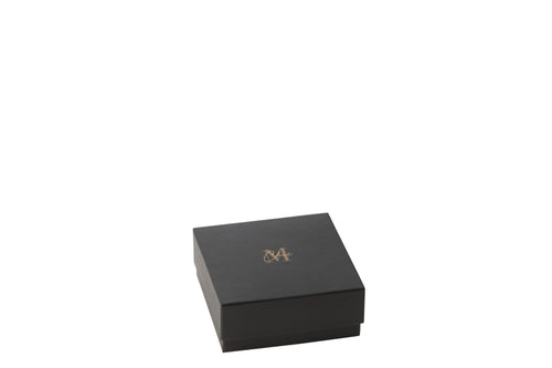 J-Line geurkaars M-Chic - Oud & Amber - glas - goud/zwart - small - 15U