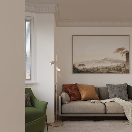 Sollux Lighting Vloerlamp KARBON 3 taupe - 30x30x155cm