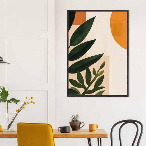 Artfulprints Poster Boho – Abstract plant   - 70x100 cm - Groen