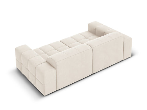 Cosmopolitan Design Bank Chicago 3-zits, flueel lichtbeige - 102x212x78cm