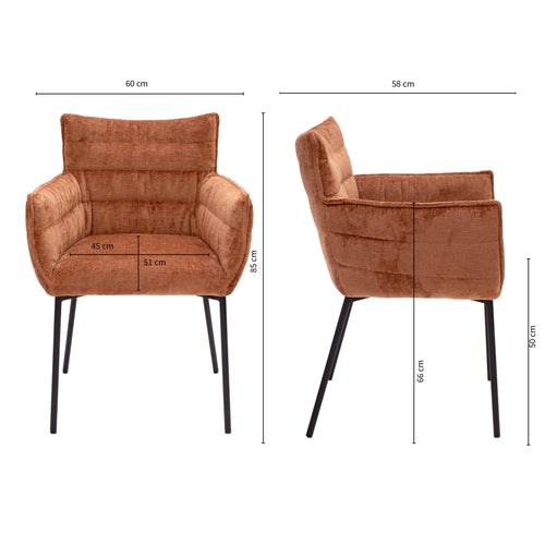 Kick eetkamerstoel Goos - Terra - vtwonen shop