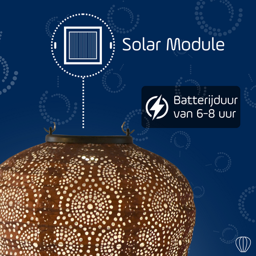 Lumiz solar lampion - occult balloon - 20 cm - koper