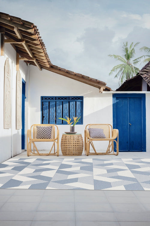 AFK Living vloerkleed Brayden - voor binnen en buiten - blauw - 160 x 230 cm - vtwonen shop