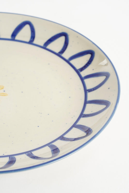 Mica Decorations Clayton Ontbijtbord - Set van 4 - H3 x Ø21 - Steengoed - Groen, Blauw, Geel, Lila - vtwonen shop