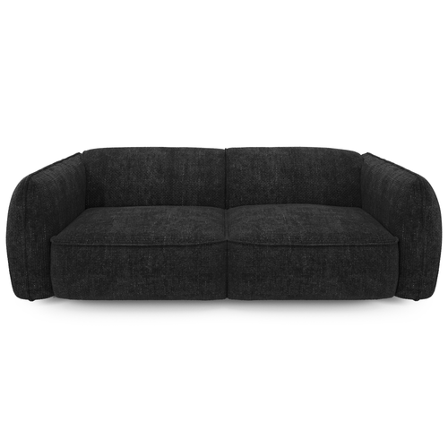 Sia Home - Rechte bank LIVIA - Fluweel weefsel - Donker antraciet - 196cm