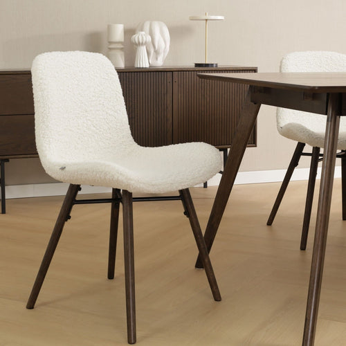 Nolon Nena-Fé Eetkamerstoelen Set van 2 - Teddy - Walnoot