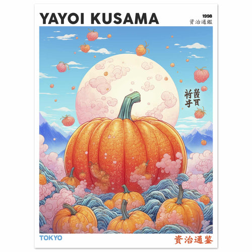 Artfulprints  Yayoi Kusama - Tokyo pumpkin   poster 30x40 cm - vtwonen shop