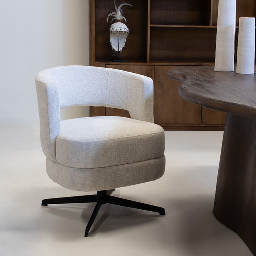 DÉJA Living Eetkamerstoel Lave - Beige - Draaibaar - Set van 2 - vtwonen shop