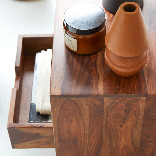 Tikamoon Massief palissander module met 3 laden - Bruin - vtwonen shop