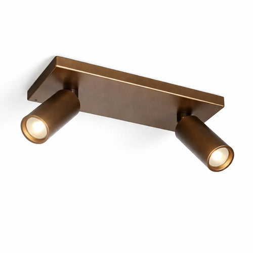 Freelight spot Scolo - 2 lichts - 28  x 12   cm - brons goud