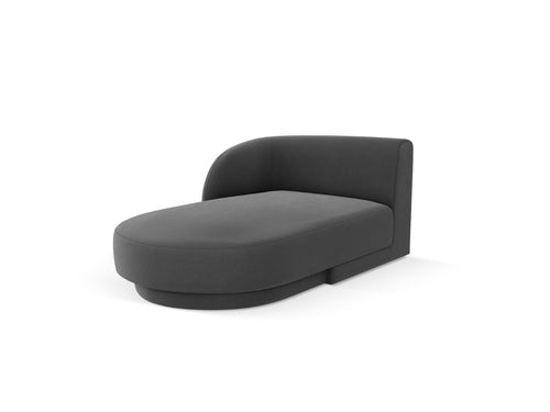 Micadoni - Linker meridiaan "Miley" flueel, grijs - 156x90x70cm