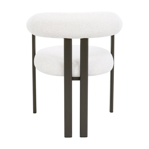 DÉJA Living Eetkamerstoel Odense - Stof - Off-White/Brons - Set van 2