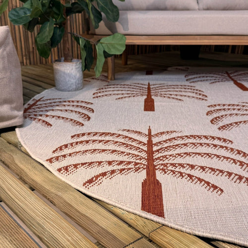 Rond buitenkleed Oase roest - Interieur05 - 200 x 200 cm - vtwonen shop