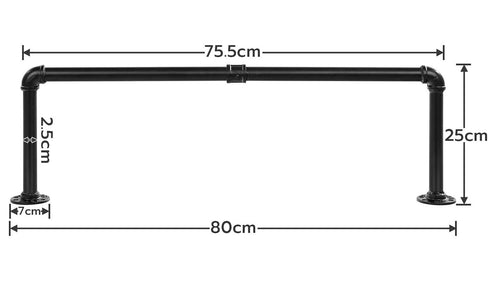 Ylumen kapstok 2x -  25  x 7   cm - zwart - vtwonen shop