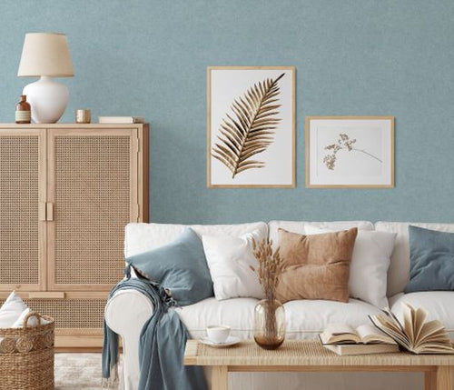 Erismann behang effen blauw - 53 cm x 10.05 m - 662428 - vtwonen shop