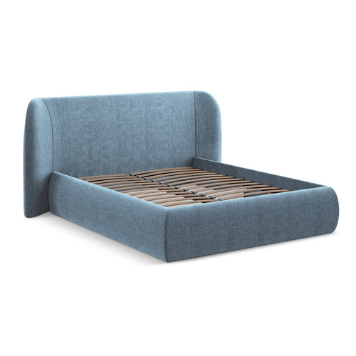 LaMiaSofa Bed met opbergruimte Trieste - chenille stof - jeans - 190x215x110