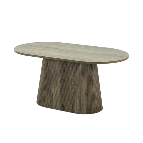 Giga Meubel Eettafel Sylla - Ovaal Donkerbruin Hout - 160x90x75cm - vtwonen shop