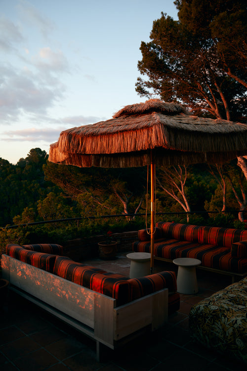 HKLIVING parasol Patio – raffia