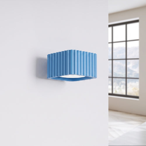 Sollux Lighting Wandlamp RIFF azuurblauw Gx53 - 10x12x6cm