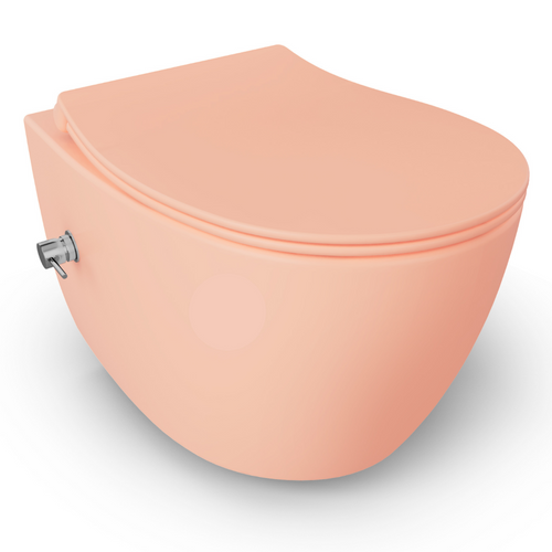 Isvea Wc Toilet Badkamer Hangend Bidet Zalm Roze Inclusief Softclose Toiletbril - vtwonen shop