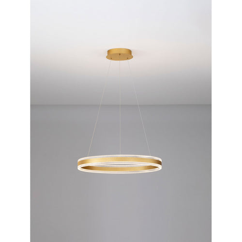 Nova Luce ALARO Geïntegreerde LED-pendellamp in messing goud, Triac dimbaar, 46W, 3067lm, 3000K