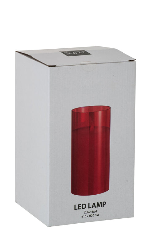 J-Line ledlamp Blinkend - glas - rood - medium