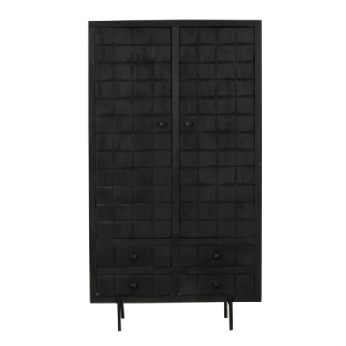 Starfurn  kabinet Brandy - zwart - 40x100x180cm