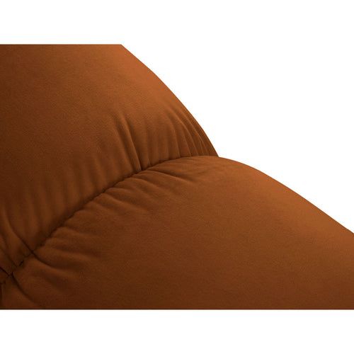 Cosmopolitan Design - Modulaire hoekbank rechts Cortina 4-zits, flueel terracotta - 155x282x70cm