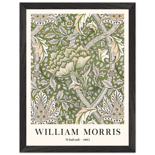 Artfulprints Poster met Lijst William Morris - Windrush 1883   - 30x40 cm - Groen