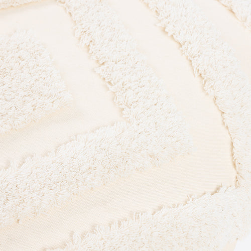 HOME DELUXE Getufte kussenhoes JARA ruit met pompons - crème