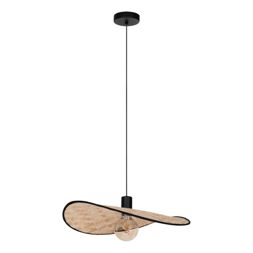 EGLO hanglamp Marywell - e27 - hout - zwart/bruin - vtwonen shop