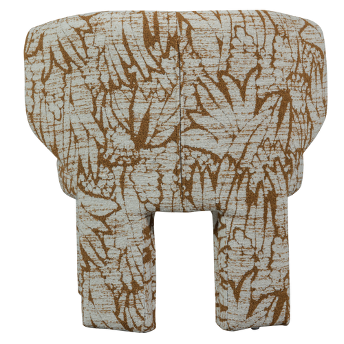 WOOOD fauteuil met dessin Upke - Polyester - Naturel/Bruin - 76x75x69 - vtwonen shop