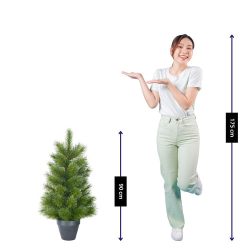 Black Box Trees Glendon Kunstkerstboom H90 x Ø51 cm - Kerstboom in Pot - Kunstboom voor Binnen - Groen