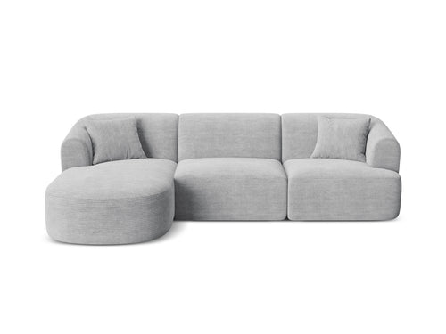 Cosmopolitan Design Modulaire hoekbank links Campi 4-zits, ribfluwelen geld - 156x256x70cm
