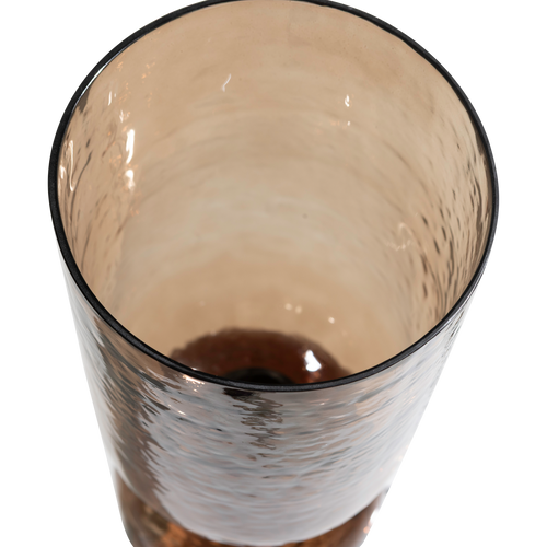 WOOOD tafellamp gehamerd glas 51xø15 cm- bruin Gigi
