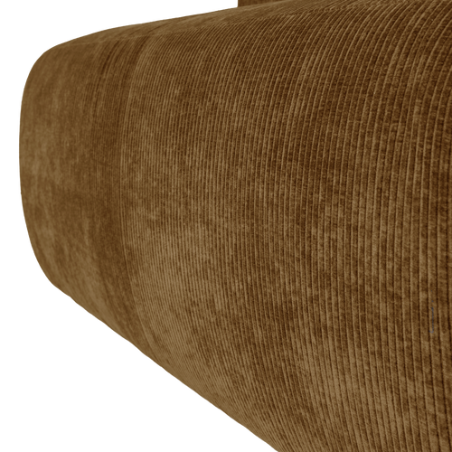 WOOOD eetbank 164 cm rugleuning Mojo Base - Rib - Honinggeel - 83x164x76
