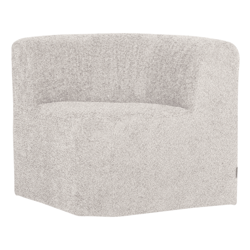 WOOOD eetbank hoek met rugleuning Mojo Base - Wollig - Ecru - 83x80x80