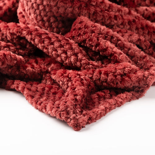 MICKY - plaid 150x200 cm - fluffy - Merlot - rood
