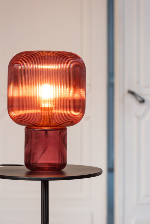 J-Line tafellamp - glas - rood