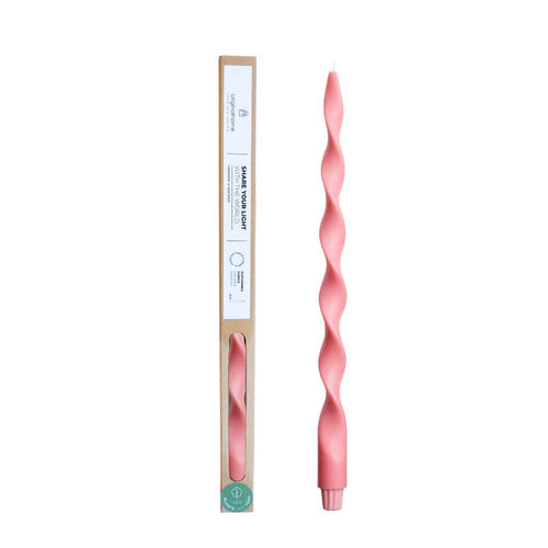 Originalhome spiraalkaars 40 cm - fuchsia