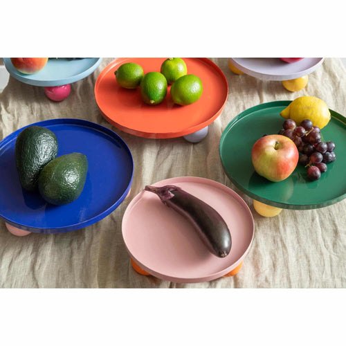 Present Time dienblad Double Funky Round - roze - Ø20cm - vtwonen shop