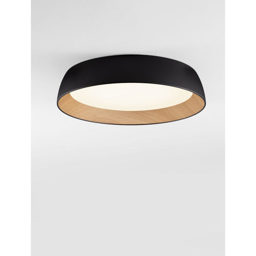 Nova Luce SIGI Inbouw plafondlamp Sandy Black, Wood Triac dimbare LED 50W 4201lm 3000K