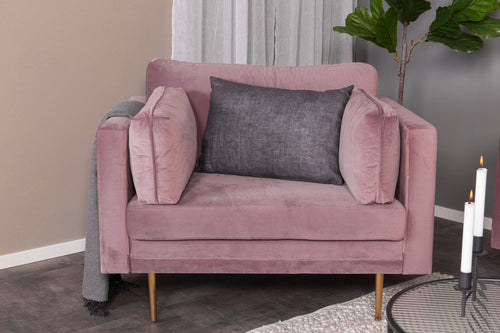 BRAM Fauteuil Renzo - Roze Velours - vtwonen shop