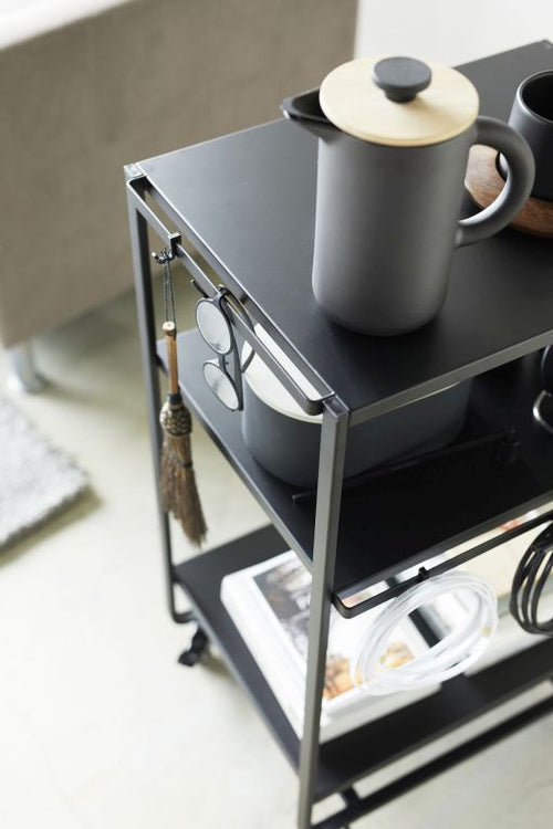 YAMAZAKI Slim Trolley with Handle - Tower - Black YAMAZAKI Slim Trolley with Handle - Tower - Black