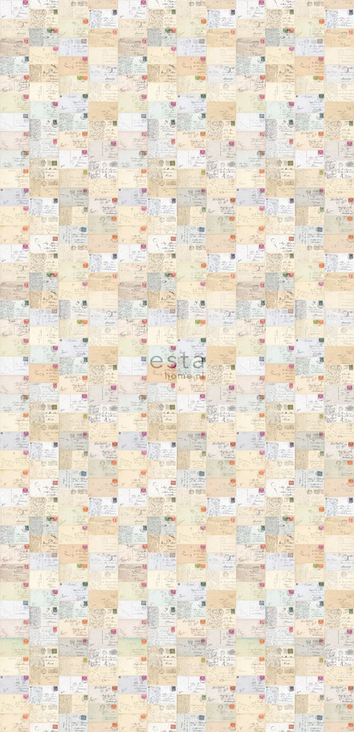 ESTAhome XXL behang postcards meerkleurig - 50 x 900 cm - 158105 - vtwonen shop