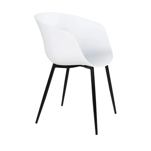 Artichok Liloe kunststof tuinstoel wit met armleuningen - vtwonen shop