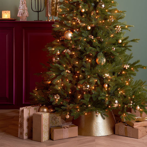 Mica Decorations Kerstboomrok L50 x B30 x H26 cm - Kerstboommand - Goud - Ijzer