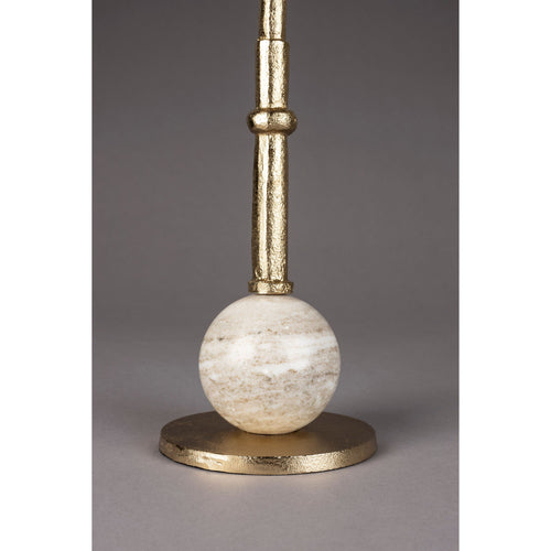 Dutchbone Everest Bijzettafel Rond 25 cm Marmer Beige/ Goud - vtwonen shop