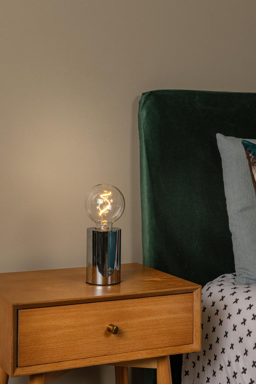 Lucide tafellamp VIVO - 1xE27 - Chroom - vtwonen shop