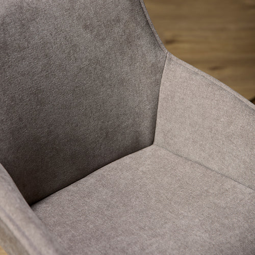 StarFurn Eetkamerstoel Mees - Taupe Stof - Set van 2 - vtwonen shop